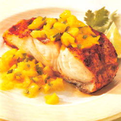 Grilled Wahoo with Mango Sauce