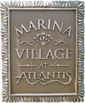 Sign at entrance to Marina Village